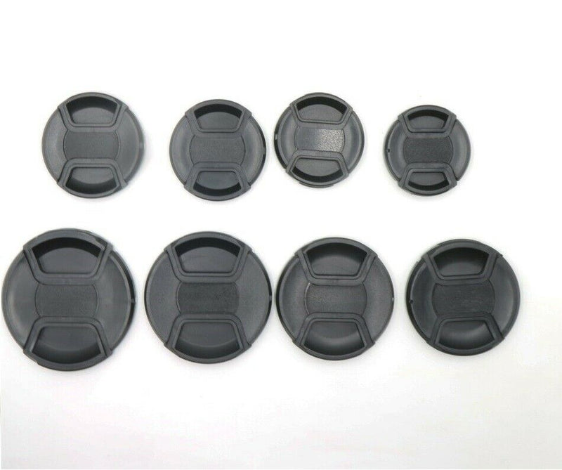 8pcs Snap-On Front Lens Cap Cover for Canon Nikon Sony 49 52 55 58 62 67 72 77mm