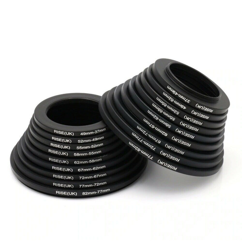 18pcs 18 in 1 Step Up Down Lens Filter Ring Adapter Set Canon Nikon