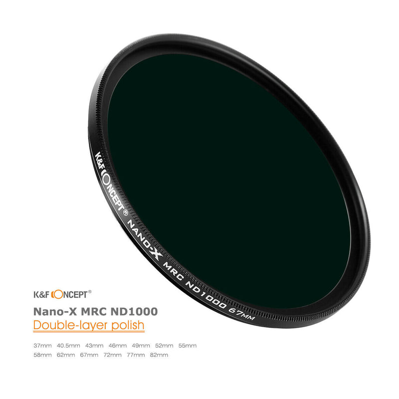 K&F Concept HD NANO-X ND1000 Neutral Density Camera Lens Filter