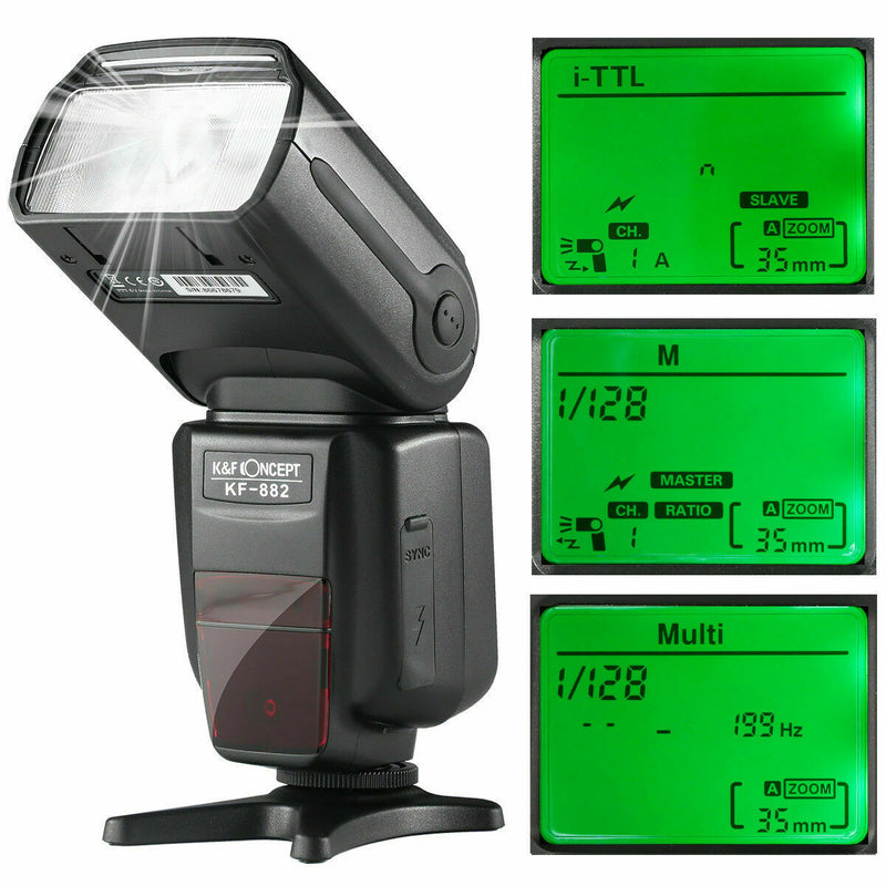 K&F Concept KF-882 i-TTL Flash Speedlite Master Slave HSS 1/8000s for Nikon DSLR