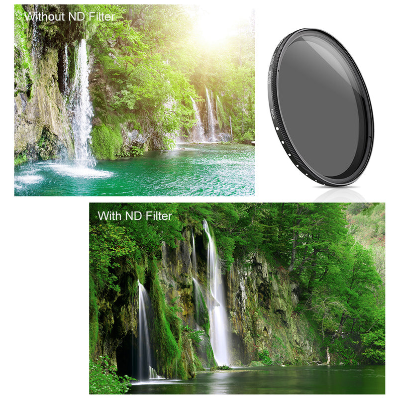 K&F Concept 52mm ND Fader Filter Neutral Density Variable Adjustable ND2 ND400